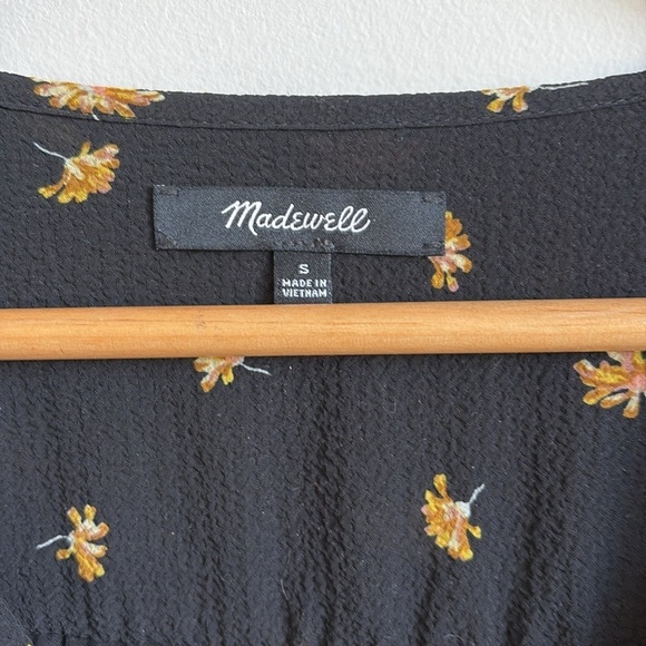 Madewell Tie-Waist Mini Dress in French Daisies SMALL - Picture 7 of 9